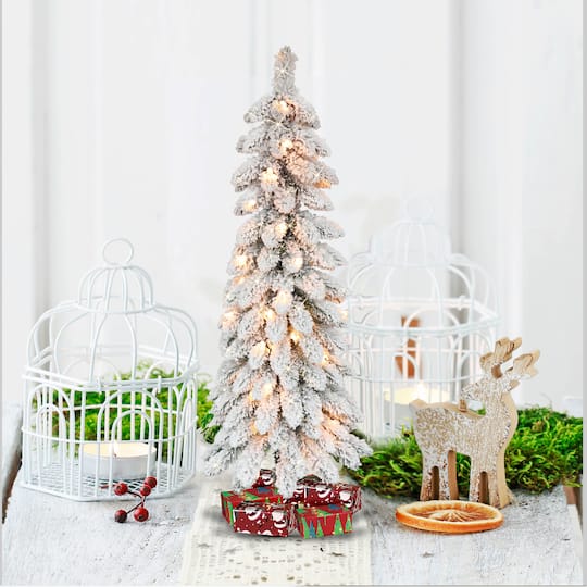 4ft. Pre-Lit Alpine Artificial Christmas Tree, Clear Lights